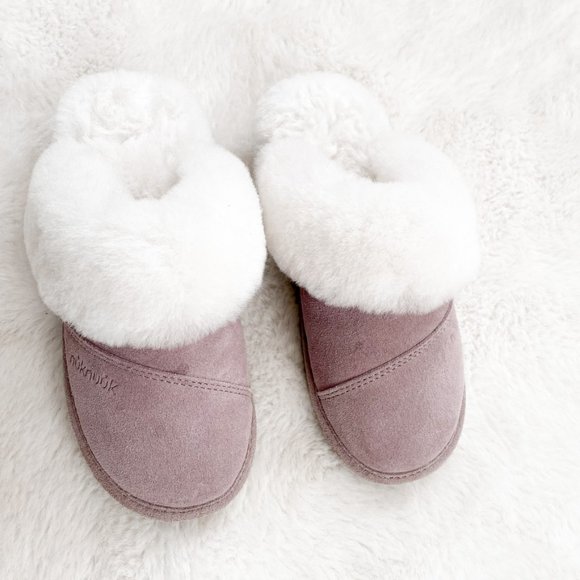 Nuknukk Sheepskin Suede Joy Slip On Slippers Sz 7 - Picture 3 of 7